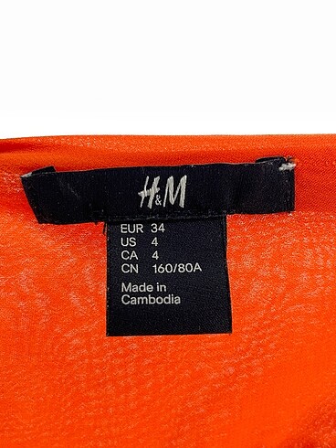 34 Beden turuncu Renk H&M Kısa Elbise %70 İndirimli.