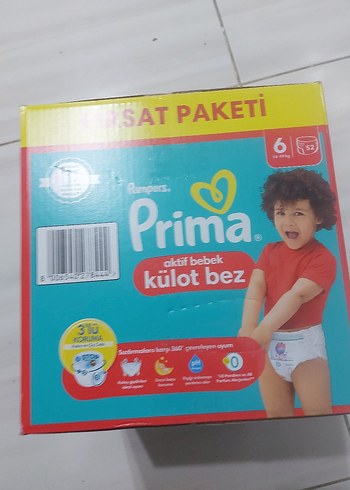 Prima Aktif Bebek Külot Bez No:6 52'li
