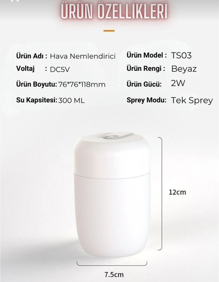 Hava Nemlendirici ve Gece Lambası - Görsel 5