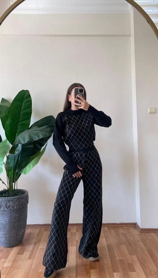 Bordo Uzun Kollu Kadın Modal Takım - Görsel 2