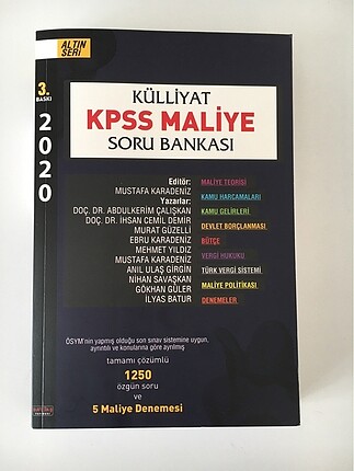 KPSS Maliye Soru Bankası