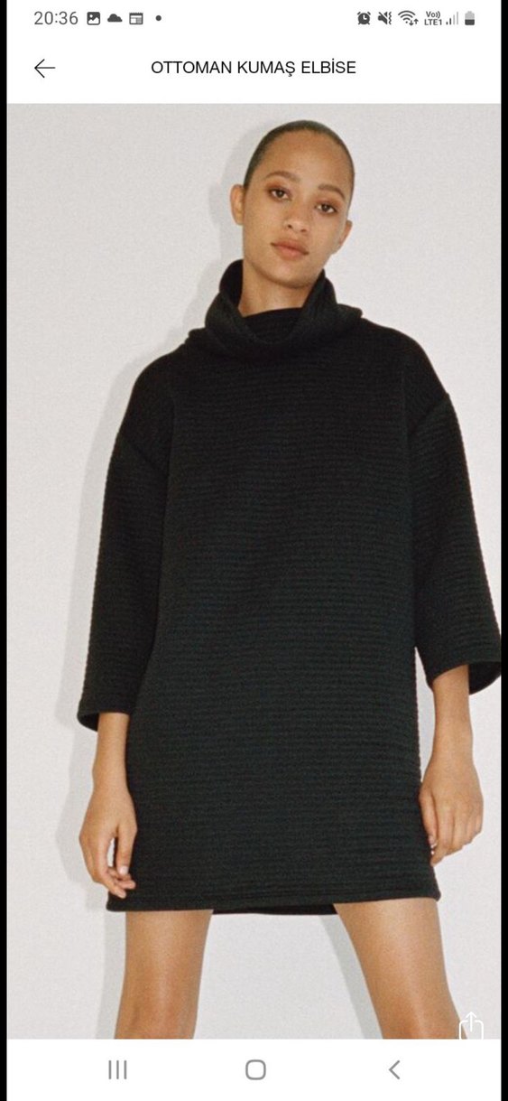 Zara Ottoman kumaş elbise - Görsel 4