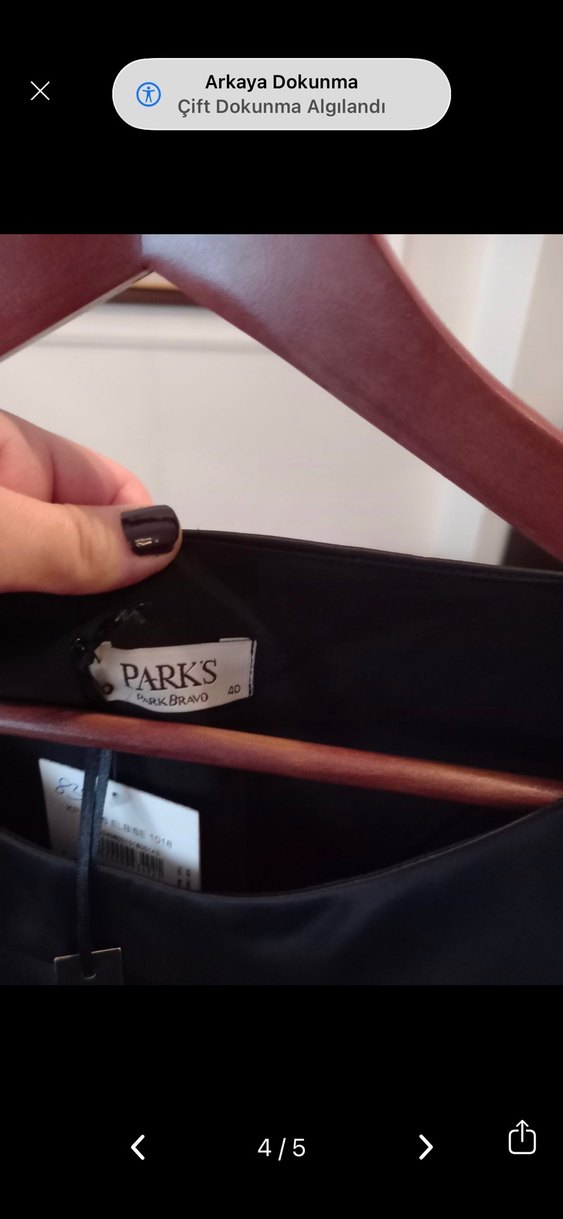 Kolsuz Siyah Uzun gece elbisesi - Görsel 4