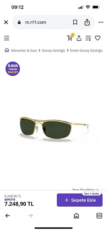 Ray-ban güneş gözlüğü - Görsel 7