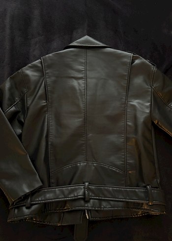 Zara Siyah Deri Biker Ceket - Görsel 2