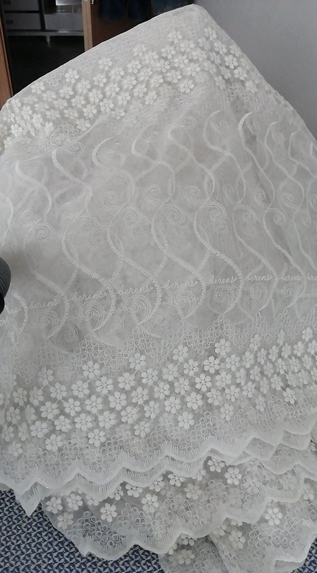 Bohem İşlemeli krem rengi  Tül Perde - Görsel 2