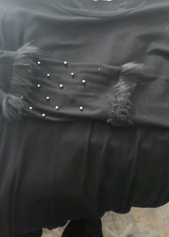 Siyah Tüy Detaylı tunik - Görsel 4