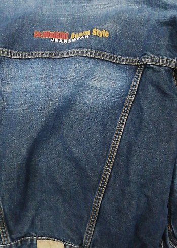 Düğmeli Koyu Mavi Kadın Denim Ceket - Görsel 5