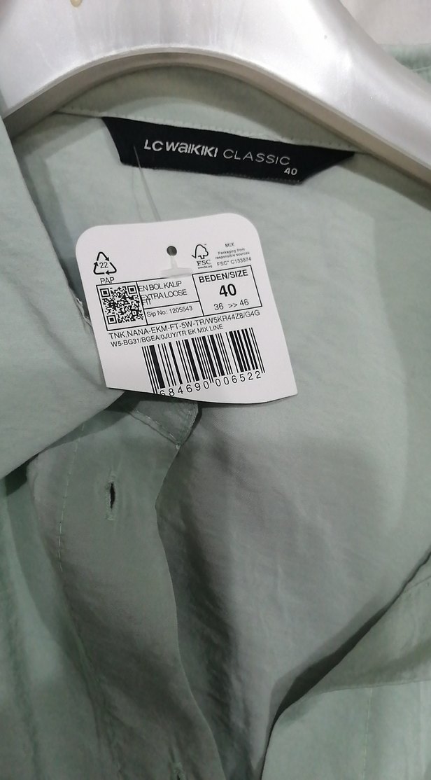 Kadın  su yeşili Gömlek - Görsel 3