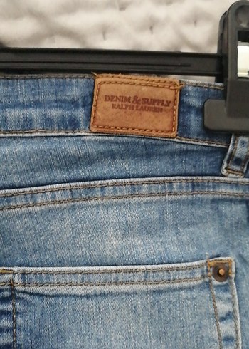 Düğmeli Mavi Kadın Denim Pantolon - Görsel 4