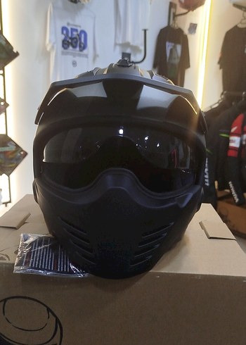 Sway Gri Biker Stili Metal Kemerli Motosiklet Kaskı XL beden - Görsel 2