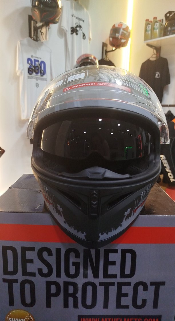 Jiekai Baskılı Siyah Motosiklet Kaskı L beden - Görsel 2