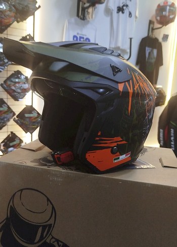 Sway Turuncu Baskılı Biker Kask L beden - Görsel 7