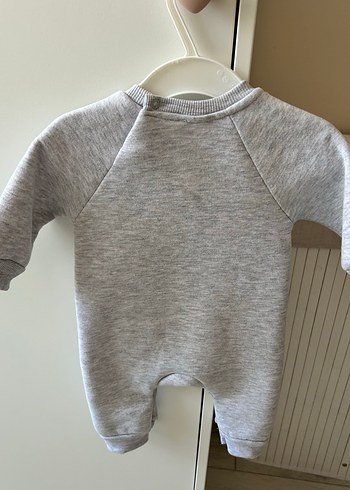 HelloBaby Gri Baskılı Bebek Tulum