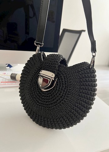 Siyah Örgü Kadın Çanta