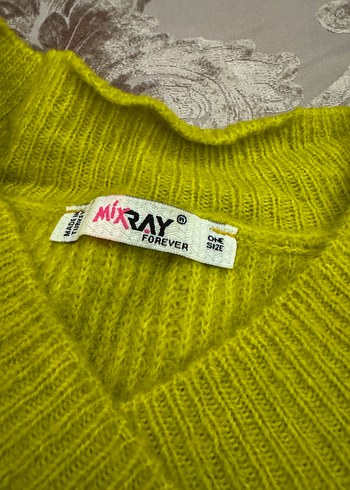 Sarı V Yaka Kadın Elbise - Görsel 3