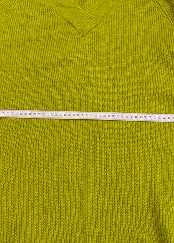 Sarı V Yaka Kadın Elbise - Görsel 5