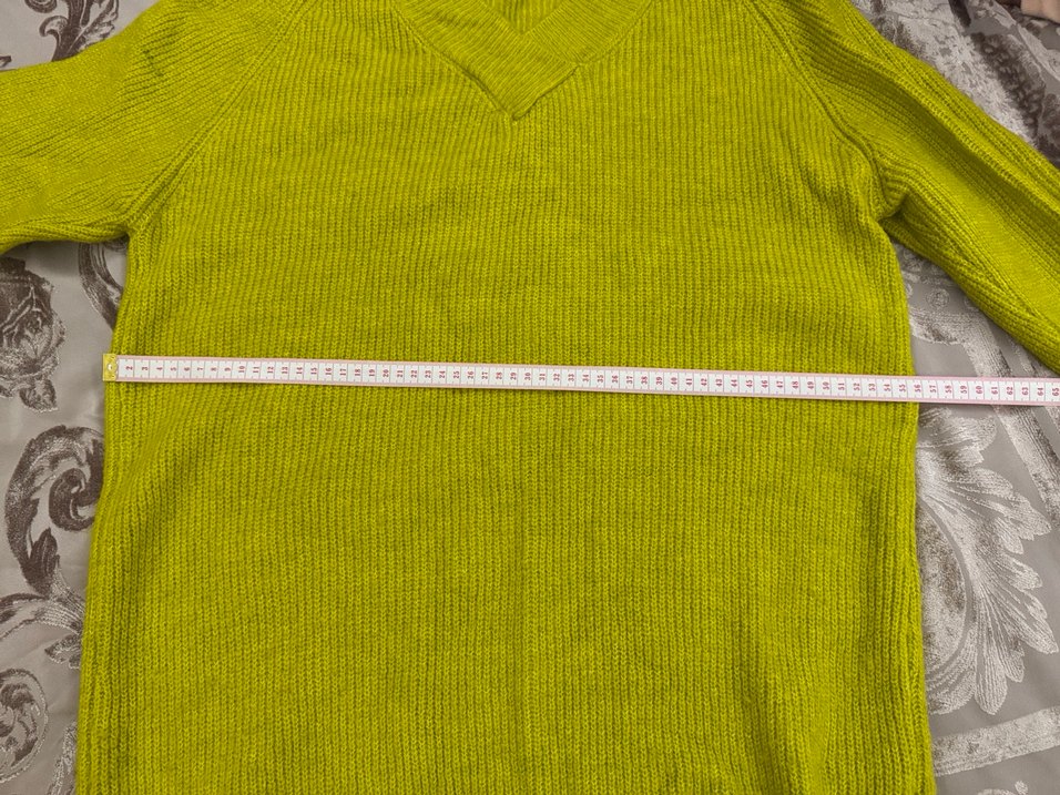 Sarı V Yaka Kadın Elbise - Görsel 5