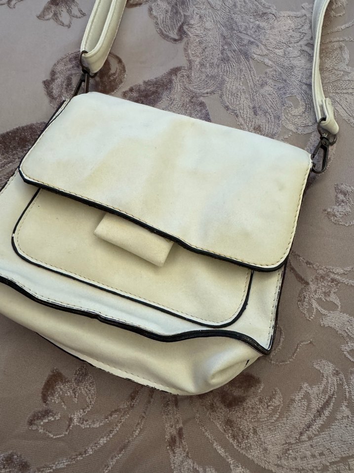 Beyaz Çapraz Kadın Çanta - Görsel 2