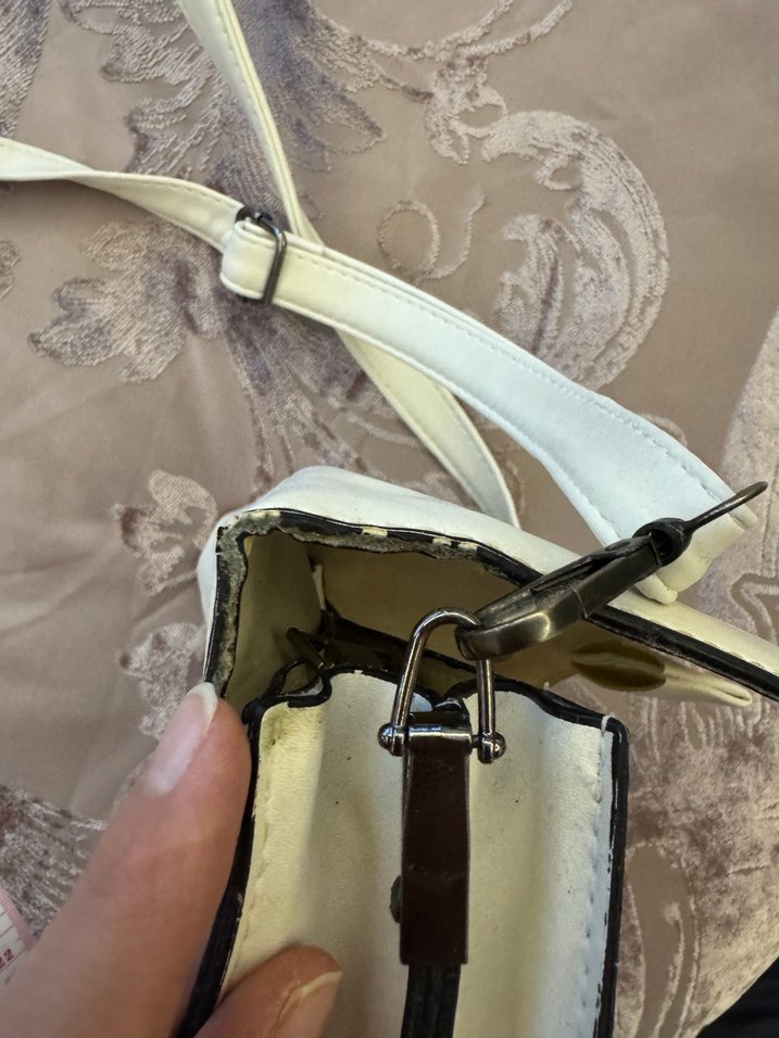 Beyaz Çapraz Kadın Çanta - Görsel 5