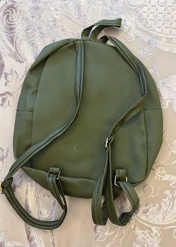 Kadın Deri Haki Sırt Çantası - Görsel 3