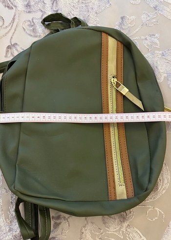 Kadın Deri Haki Sırt Çantası - Görsel 5