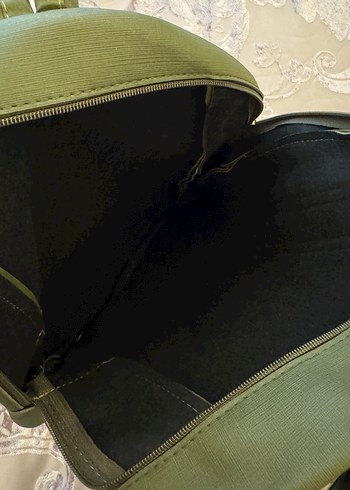 Kadın Deri Haki Sırt Çantası - Görsel 6