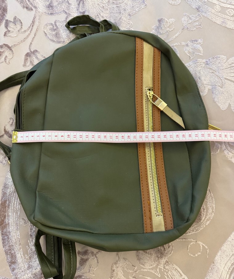Kadın Deri Haki Sırt Çantası - Görsel 5
