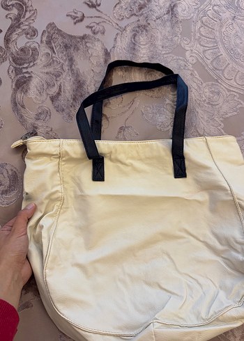 Beyaz Deri Kadın Çanta - Görsel 3