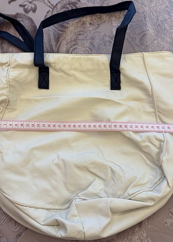 Beyaz Deri Kadın Çanta - Görsel 4