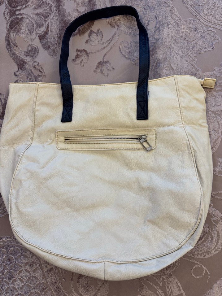 Beyaz Deri Kadın Çanta - Görsel 2