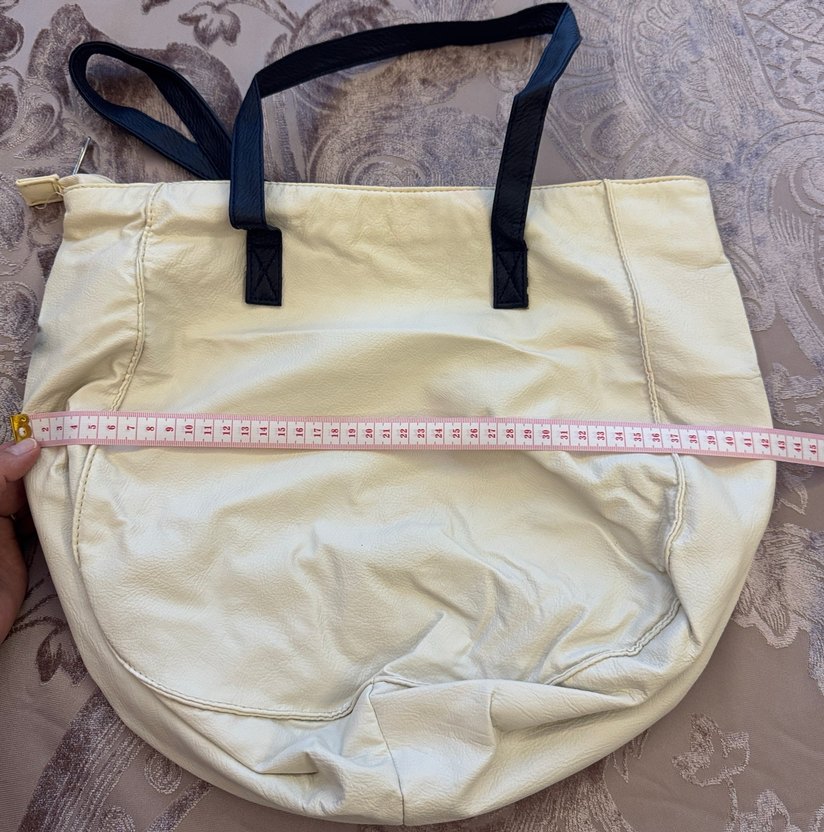 Beyaz Deri Kadın Çanta - Görsel 4