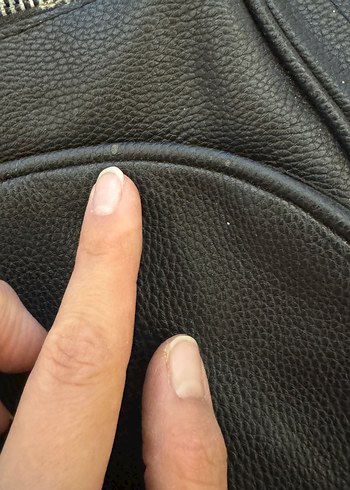 Siyah Deri Kadın Sırt Çantası - Görsel 8