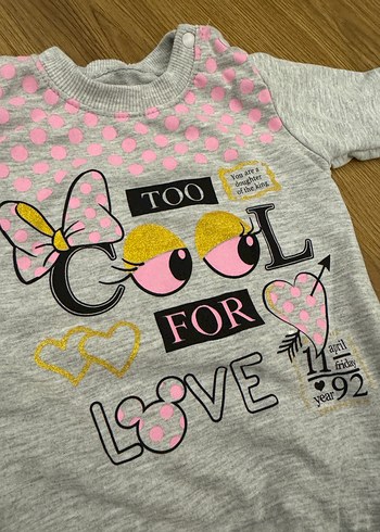 Kız Çocuk Gri Uzun Kollu Baskılı Sweatshirt - Görsel 2