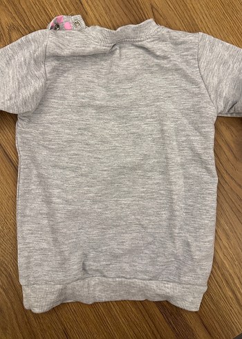 Kız Çocuk Gri Uzun Kollu Baskılı Sweatshirt - Görsel 4