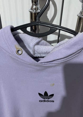 Mor Adidas Kapüşonlu Kadın Sweatshirt - Görsel 2