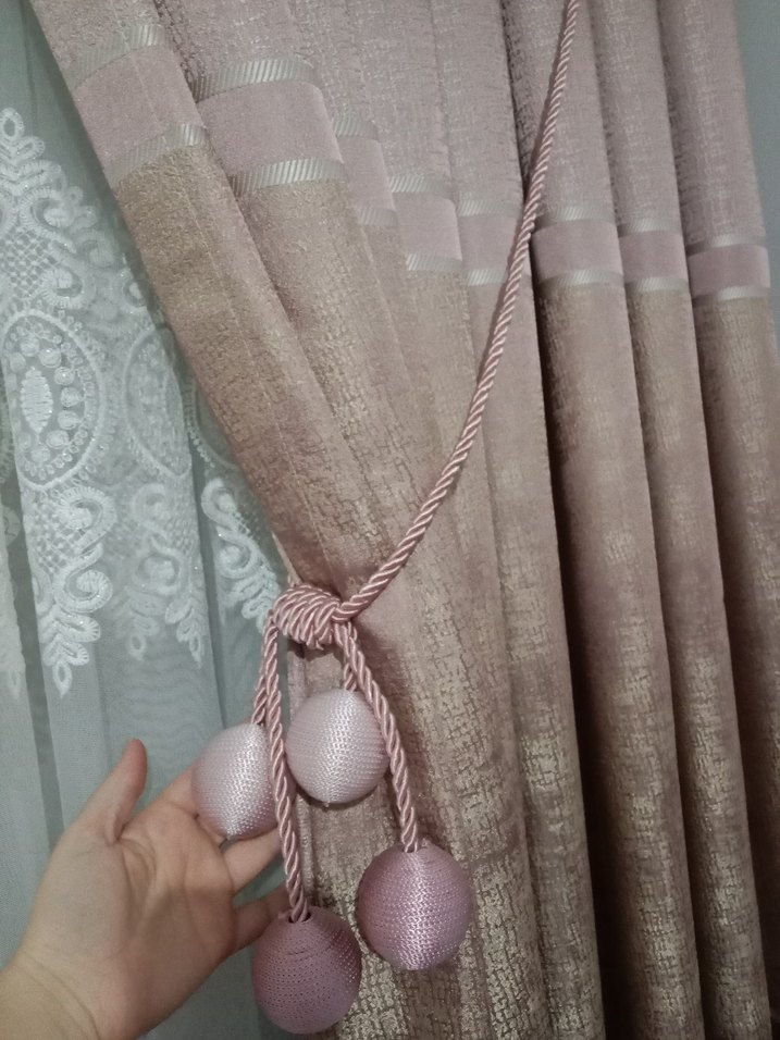 purda pembesi Modern Klasik Nakışlı Perde - Görsel 3