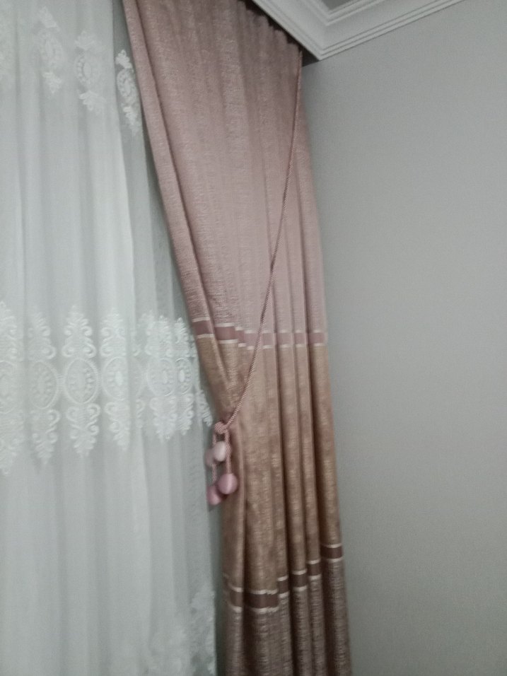 purda pembesi Modern Klasik Nakışlı Perde - Görsel 4