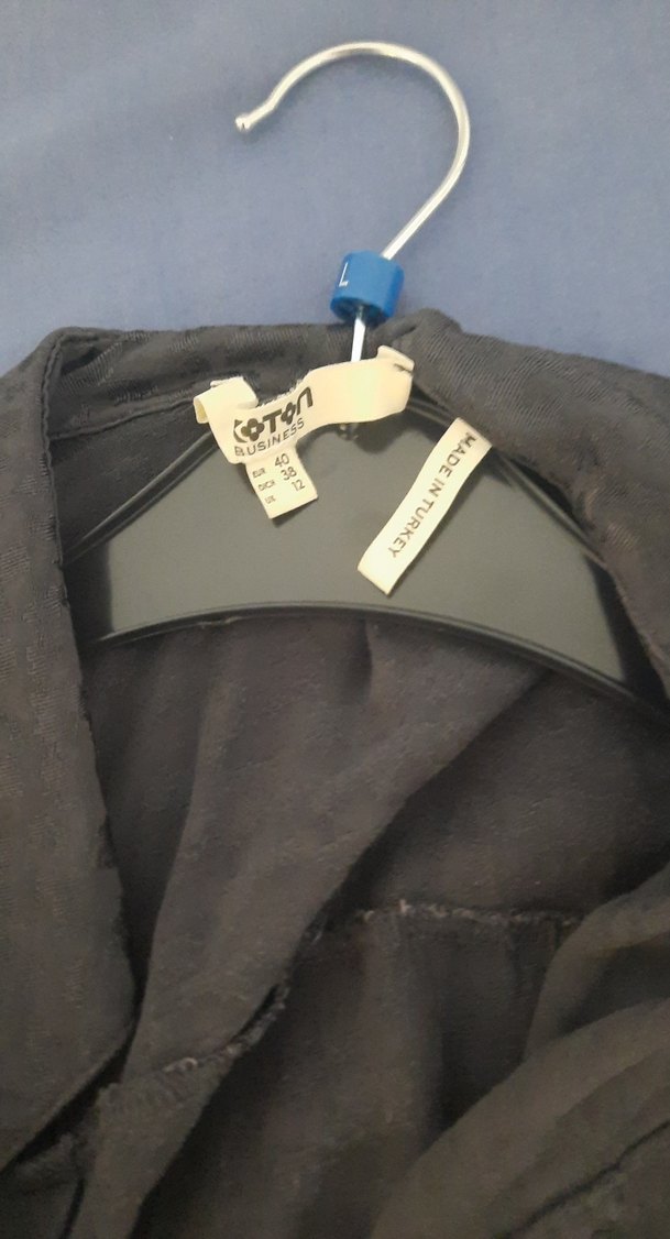 Düğmeli Uzun Kollu Kahverengi Kadın Keten Gömlek - Görsel 2