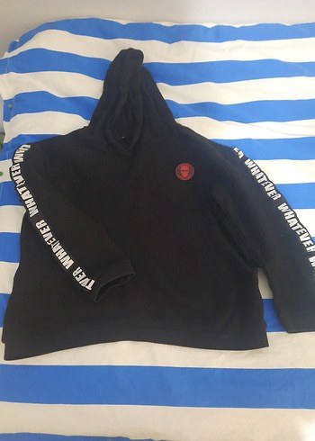 Turuncu Kapüşonlu Kadın Sweatshirt - Görsel 7