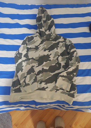 Turuncu Kapüşonlu Kadın Sweatshirt - Görsel 6