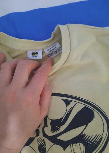 Sarı Kapüşonlu Erkek Çocuk Sweatshirt batman li - Görsel 5