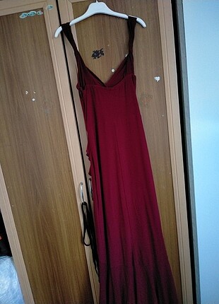 34 Beden bordo Renk Abiye elbise 
