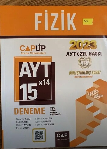 Çap Ayt Fizik 15'li Deneme