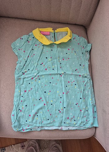 LC Waikiki Düğmeli Turkuaz Bebek Kız Takımı