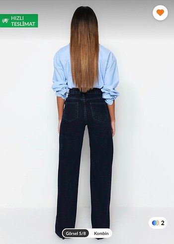 Trendyol & Milla Trendyolmilla gece mavisi wide leg jean