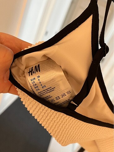 m Beden beyaz Renk H&M Bikini Üstü