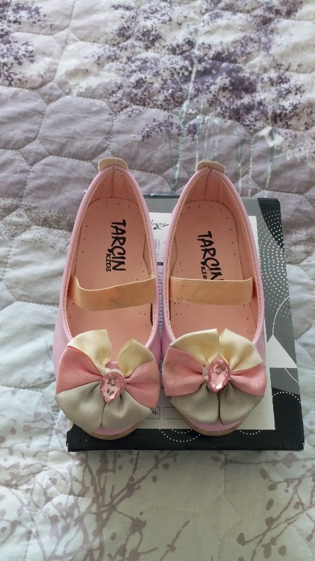 Fiyonklu Pembe Kız Çocuk Babet - Görsel 2