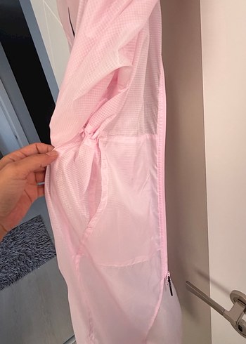 Nike Pembe Midi Uzunlukta Kadın Yağmurluk - Görsel 6