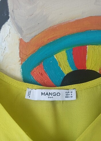 s Beden sarı Renk Mango bluz 